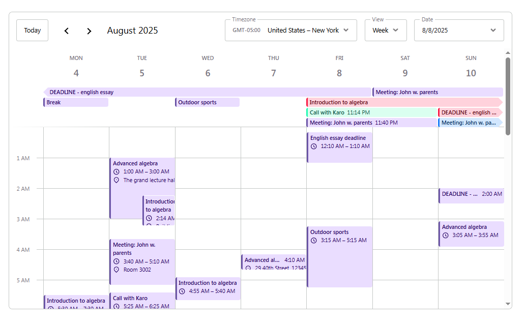 Agendamento inteligente
